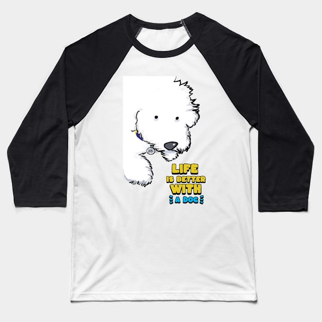 Life is Better with a Dog Baseball T-Shirt by Cheeky BB